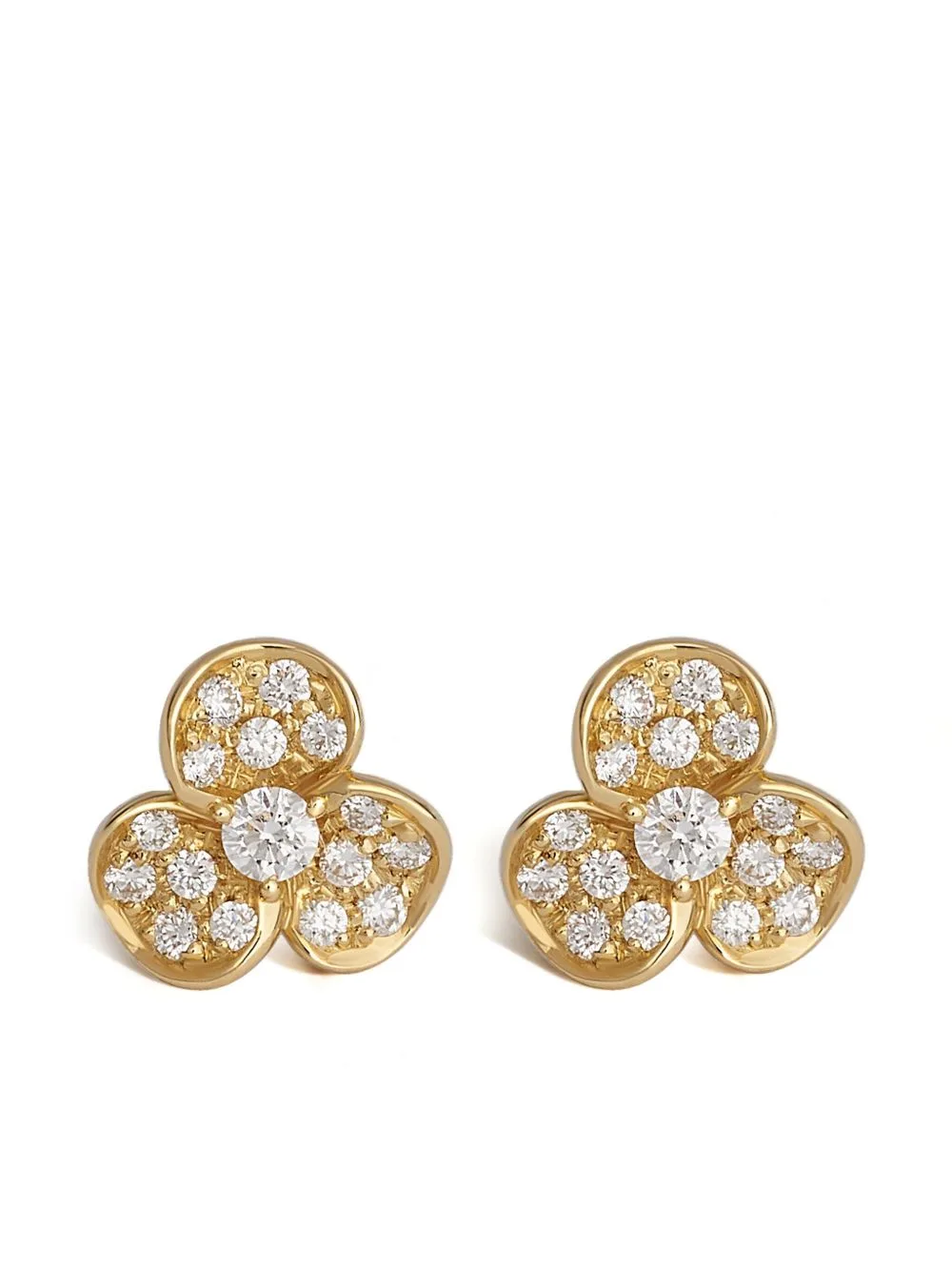 18kt Yellow Gold Candy Flora Diamond Earrings