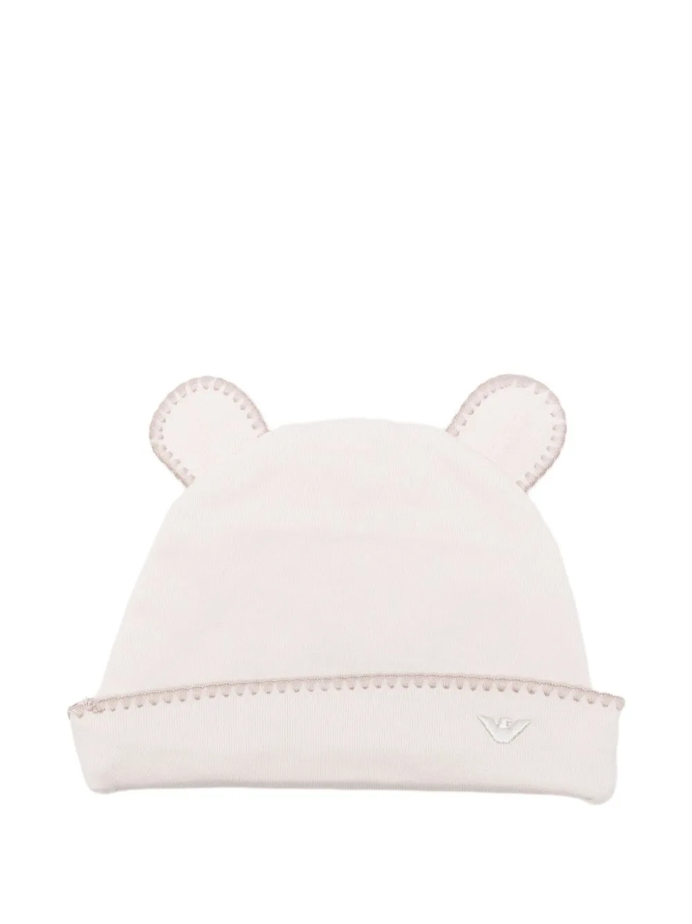 Ear-Detail Beanie Hat by Emporio Armani Kids