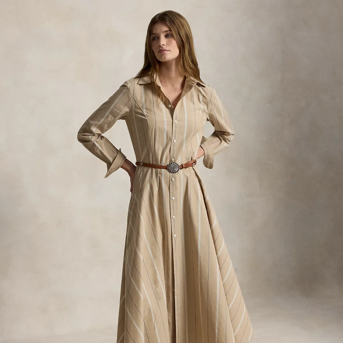 Striped Cotton Panelled Shirtdress by Polo Ralph Lauren