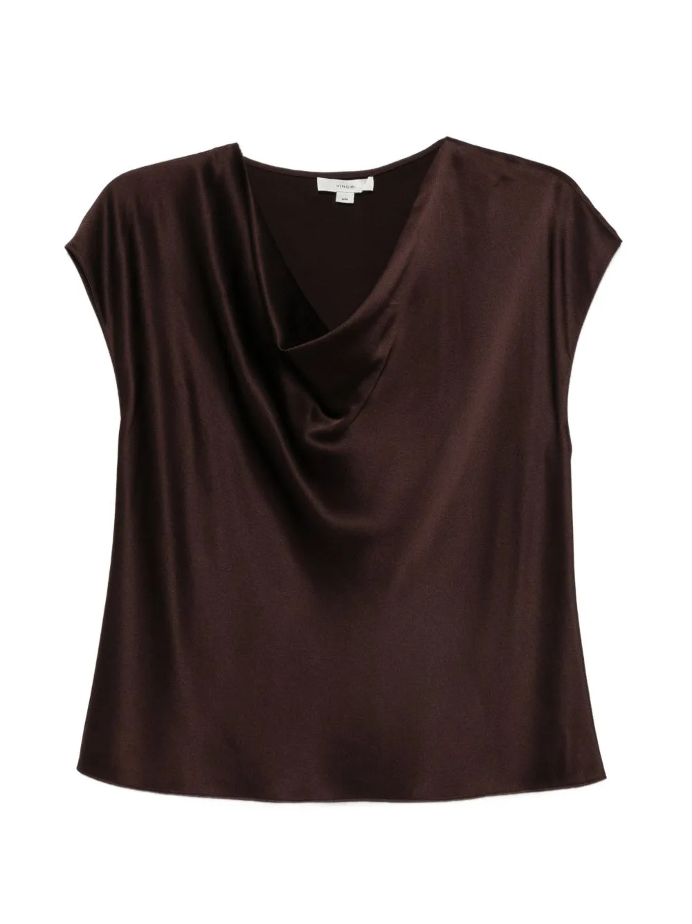 Cowl-Neck Silk Top by Vince