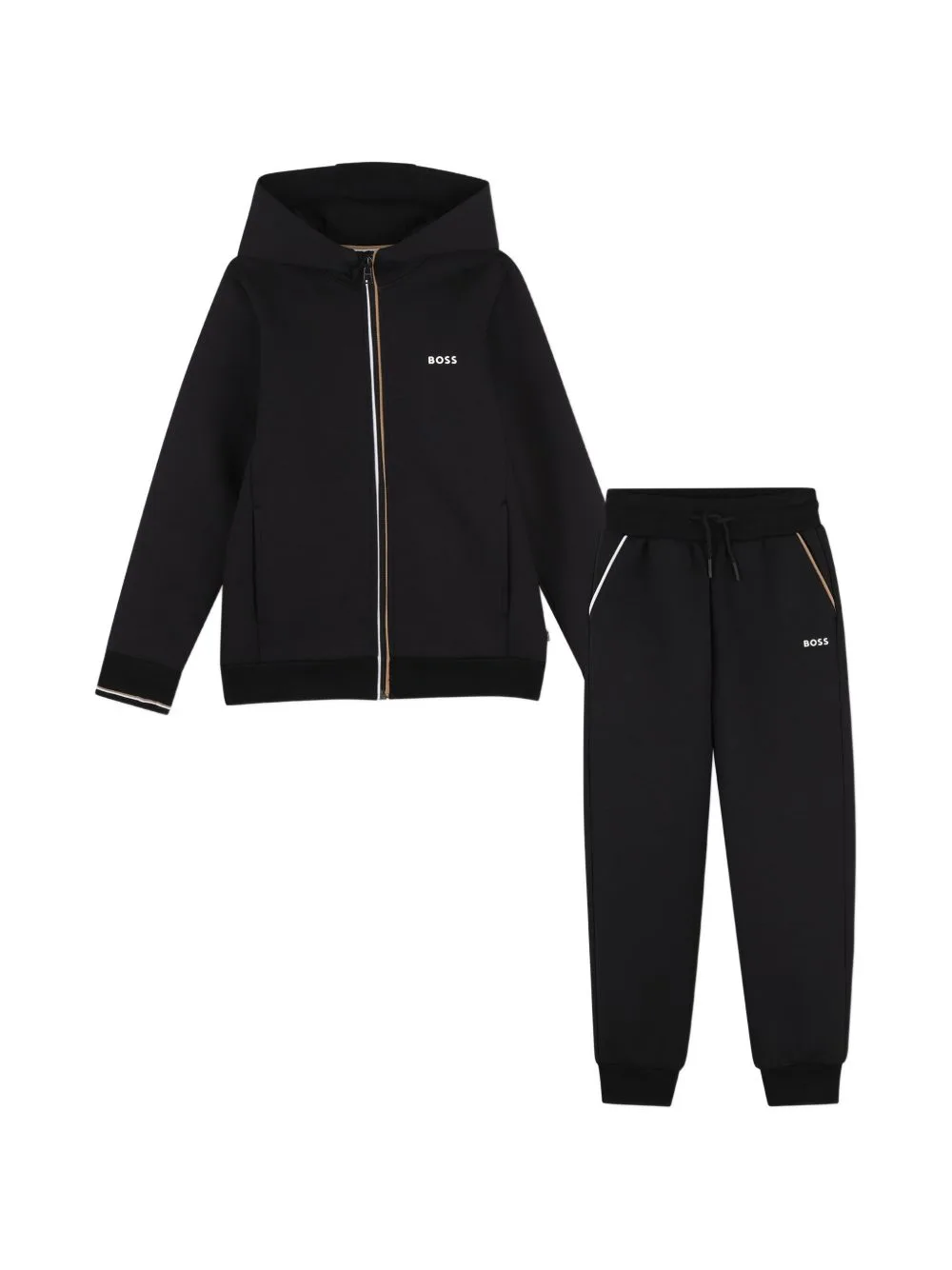 Logo-Print Zip-Up Tracksuit by BOSS Kidswear