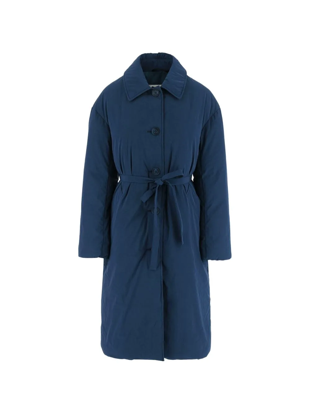 Belted Button-Down Coat by Ienki Ienki