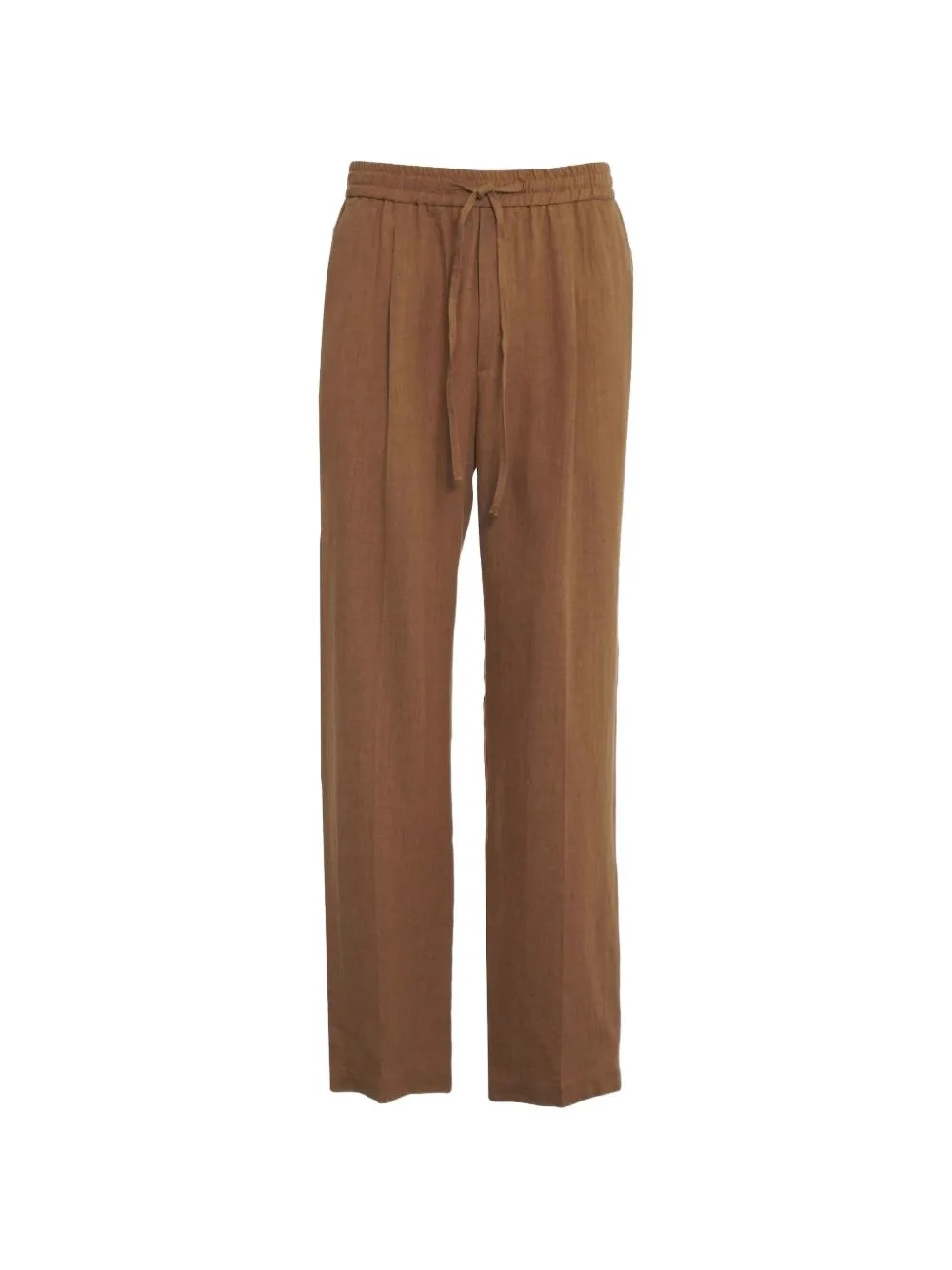 Drawstring-Waist Pressed-Crease Trousers by AMARANTO