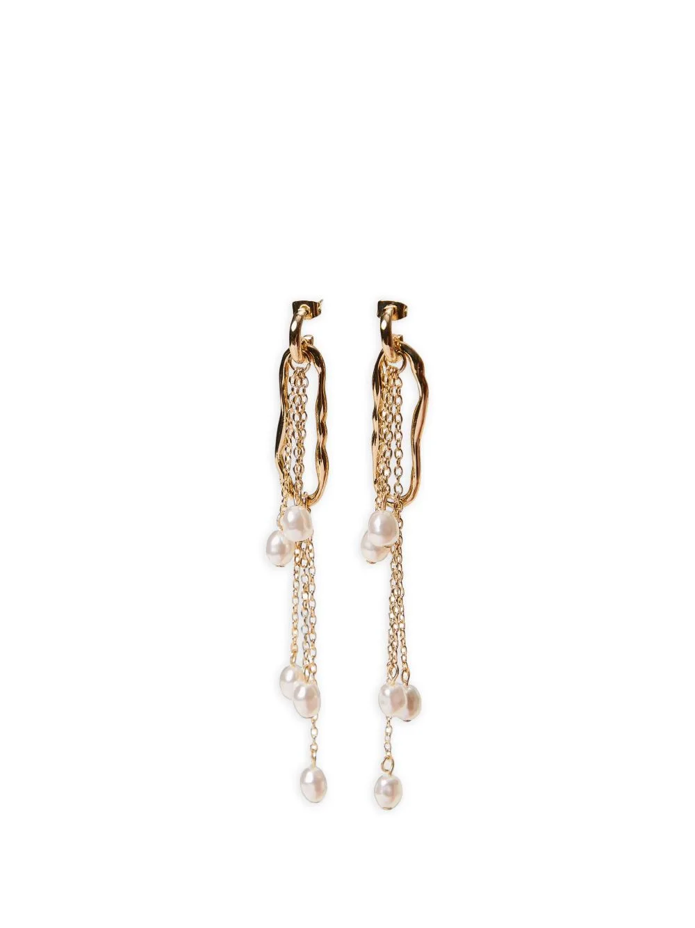 Earrings with Hoops and Pearls