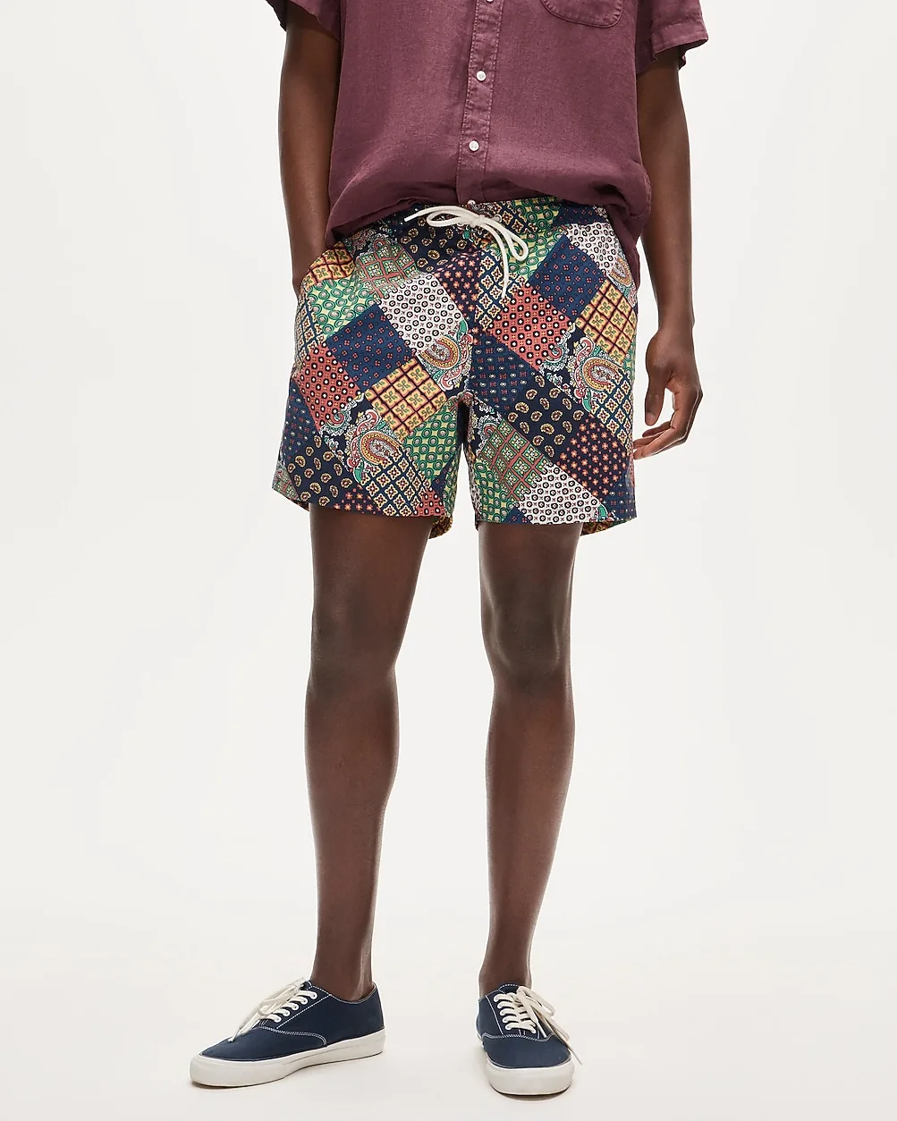 6" Swim Trunk in Patchwork by J.Crew