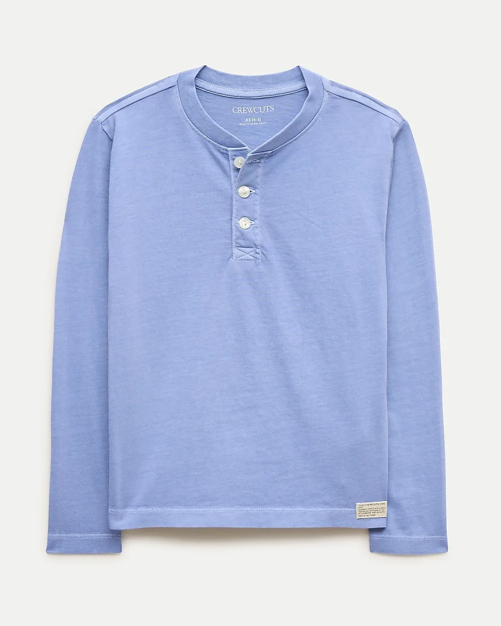 Long-Sleeve Garment-Dyed Henley T-Shirt in Broken-In-Jersey by J.Crew