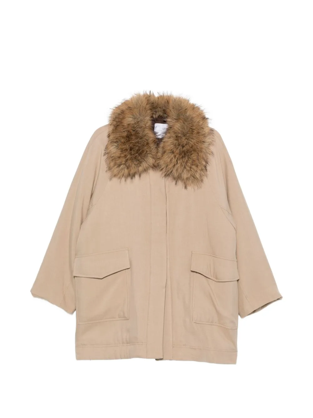 Faux-Fur Trim Coat by Cenere GB