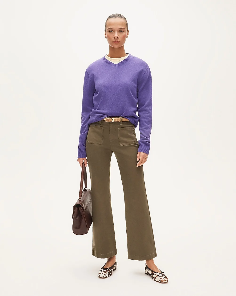 Charley Kickout Crop Pant in Chino by J.Crew