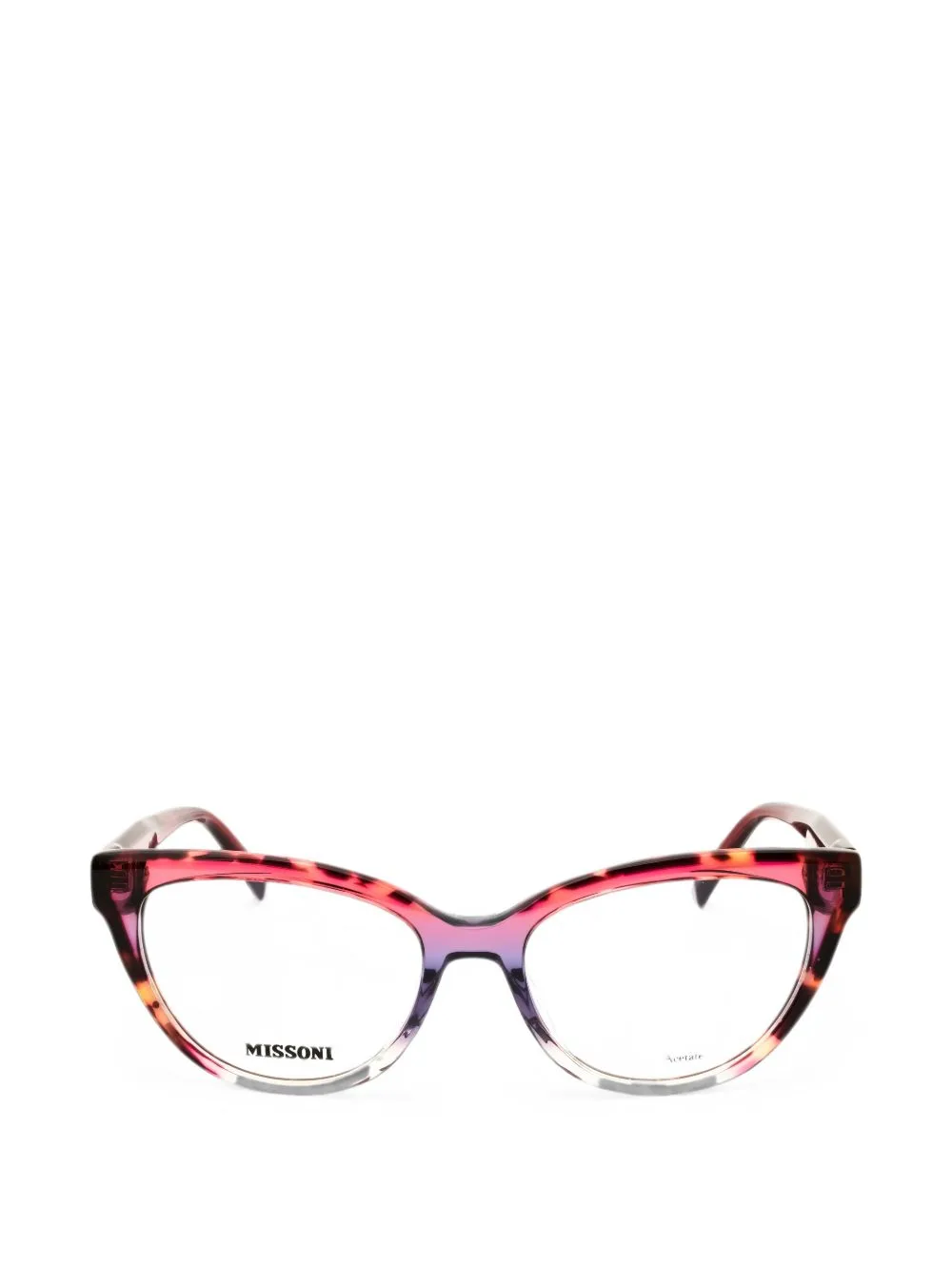 Tortoiseshell-Effect Cat-Eye Glasses by MISSONI EYEWEAR