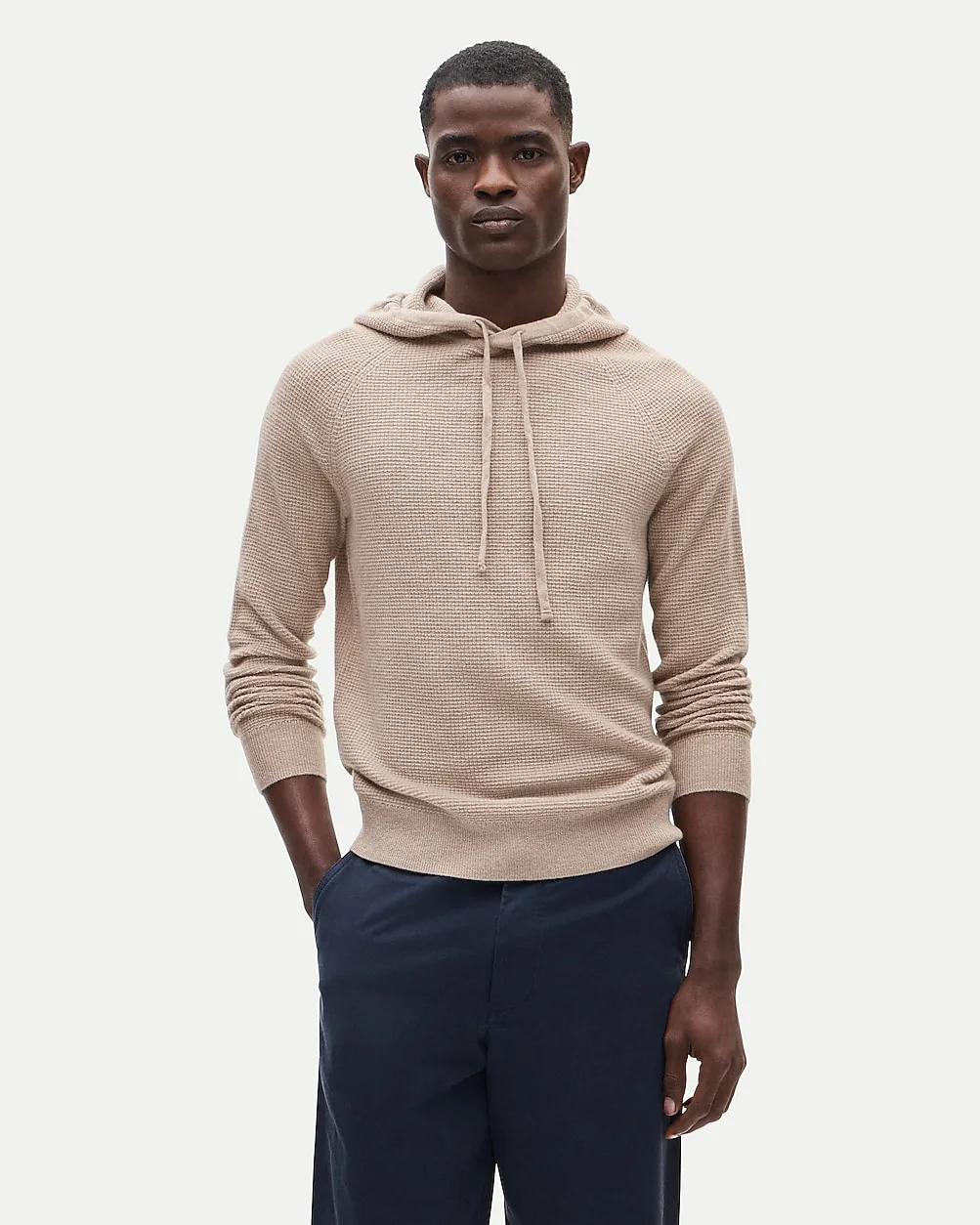 Cashmere Waffle Hooded Sweater by J.Crew