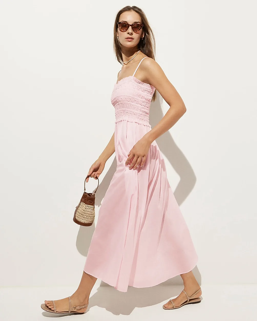 Smocked Maxi Dress in Cotton Voile by J.Crew