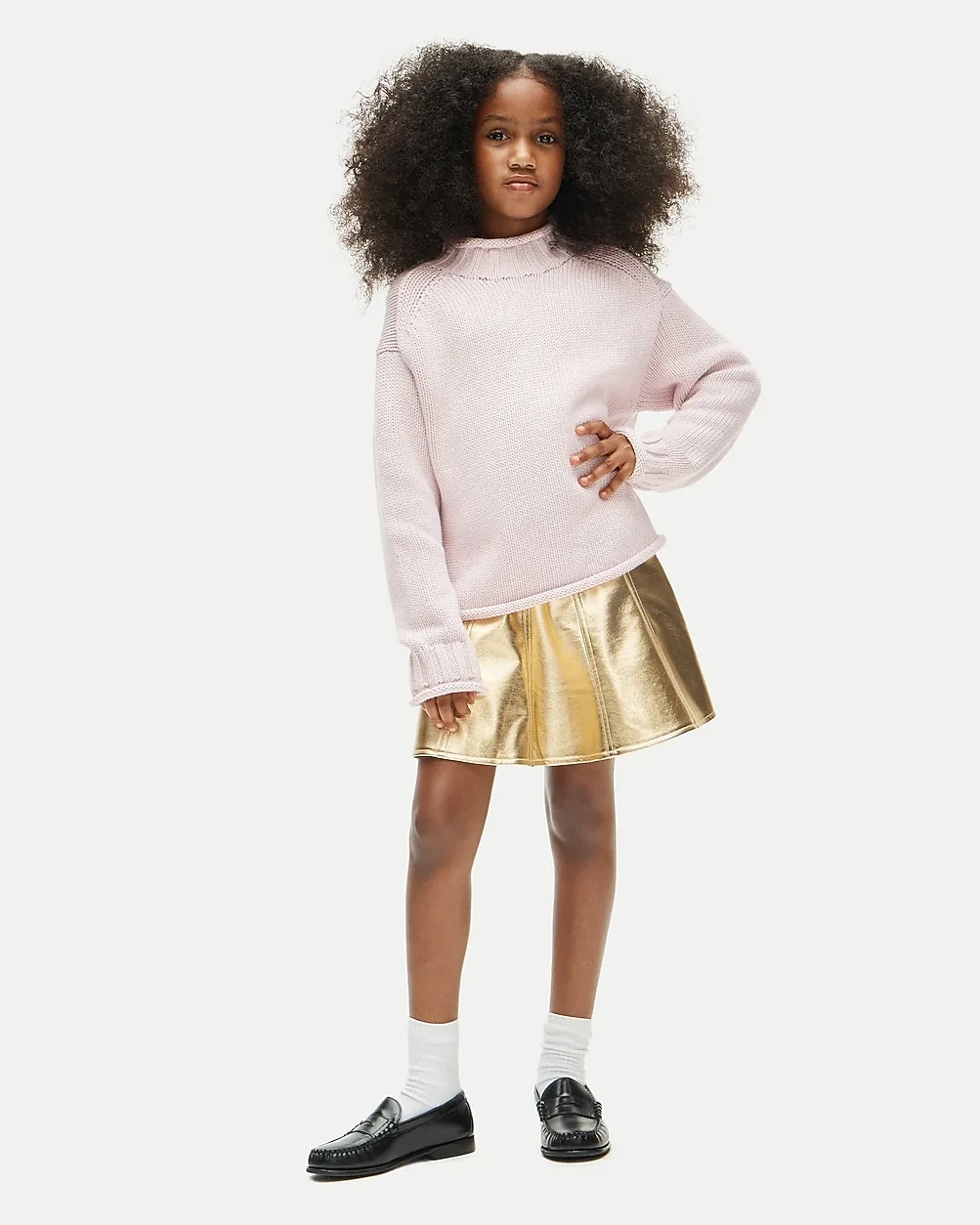 Picture Day Skirt in Faux Metallic Leather by J.Crew