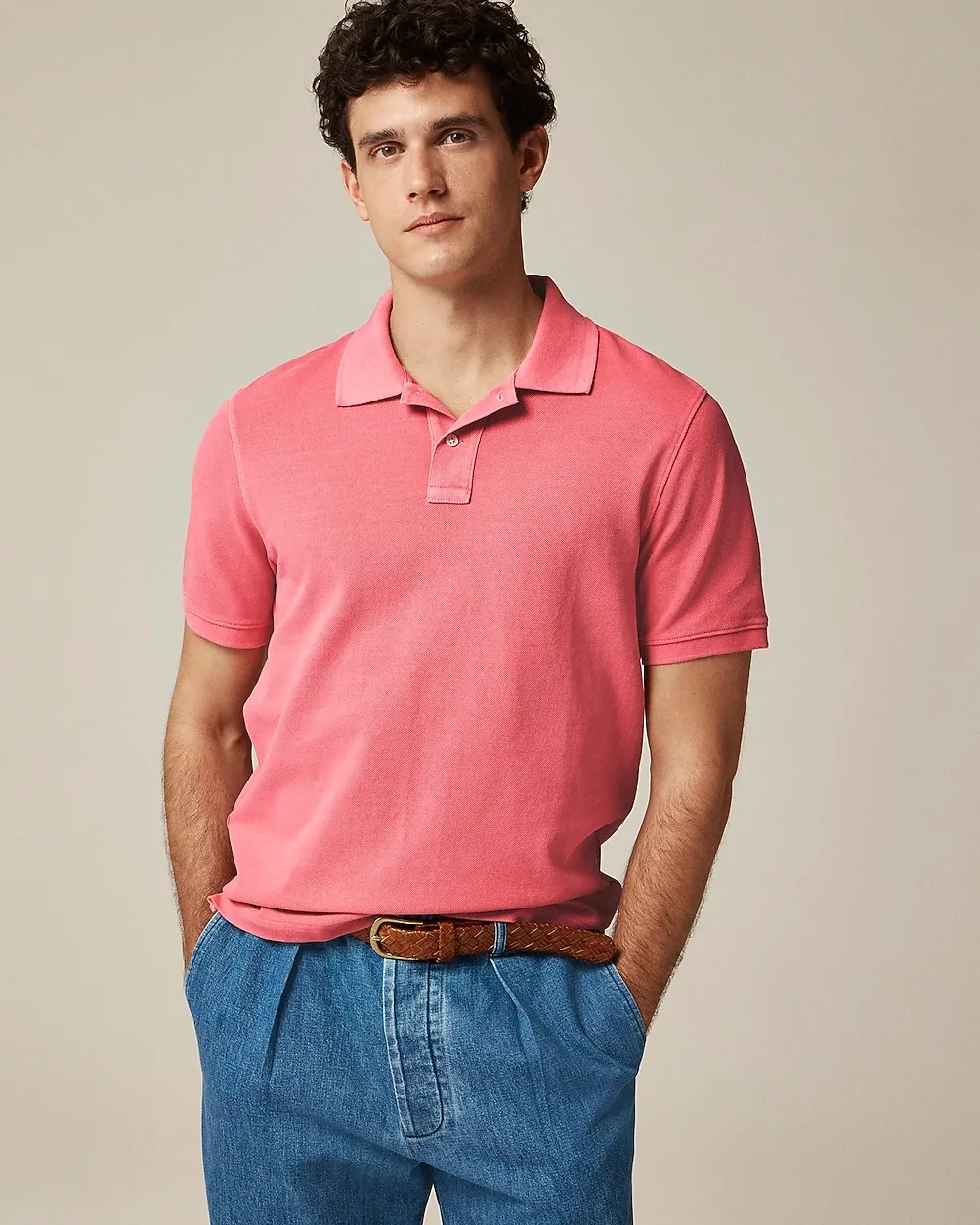 Tall Washed Piqué Polo Shirt