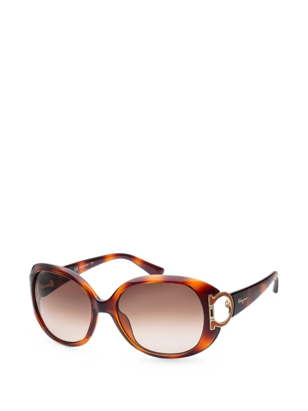 Gancini-Detail Geometric-Frame Sunglasses by Ferragamo Eyewear