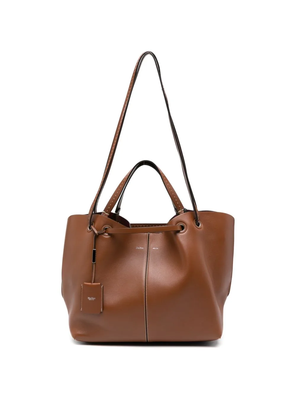 Contrast-Stitching Tote Bag by Max Mara