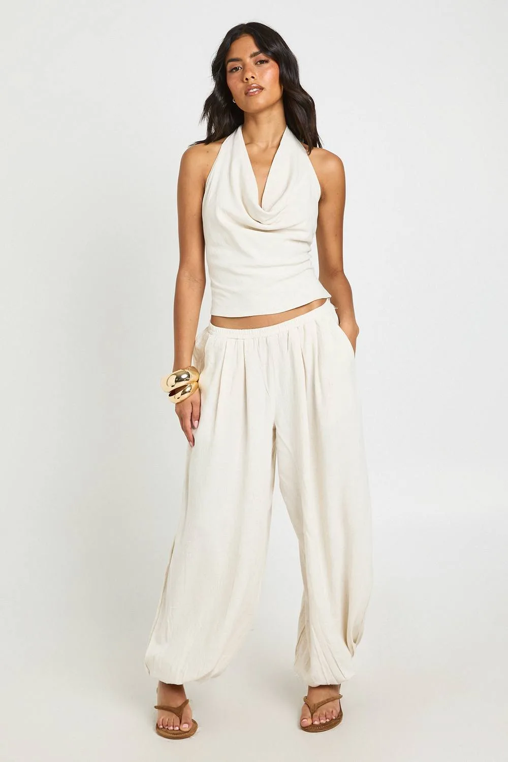 Linen Balloon Trousers