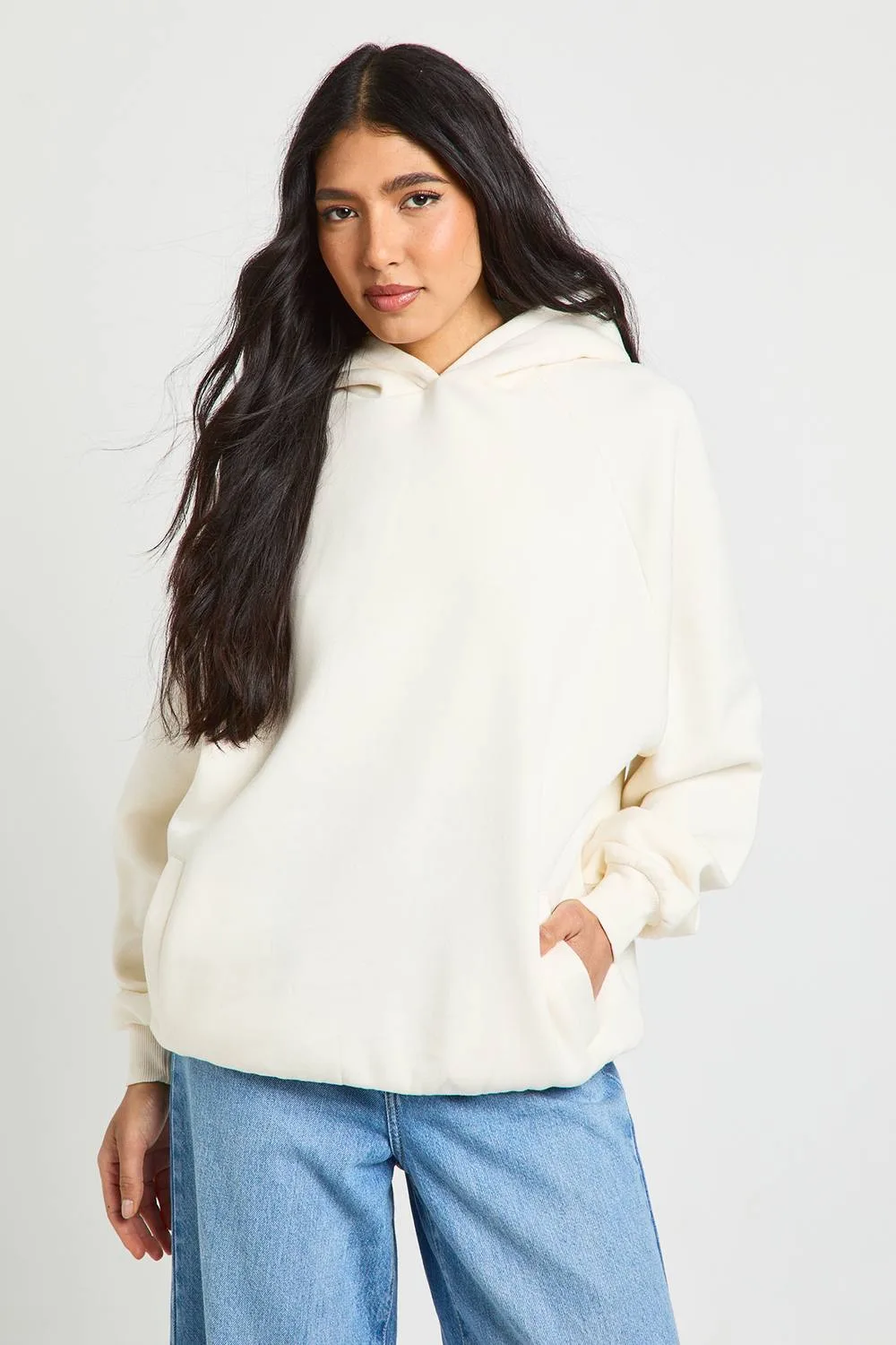 Raglan Seam Oversized Hoodie