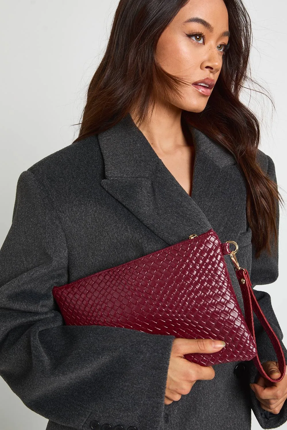 Embossed Envelope Clutch Bag