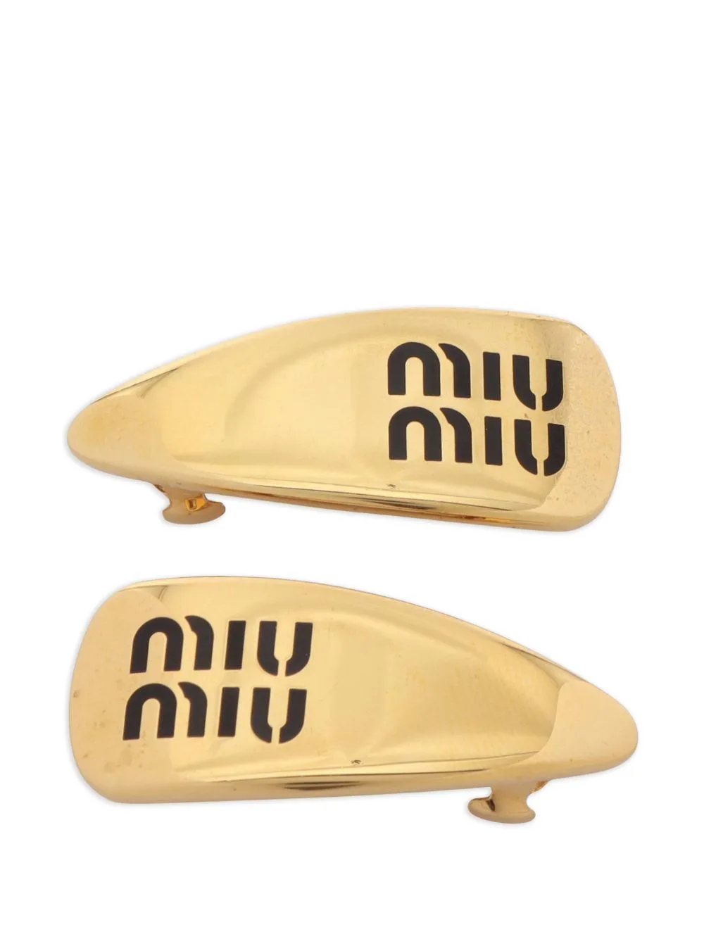 2010s Logo Plate Hair Clips by Miu Miu Pre-Owned