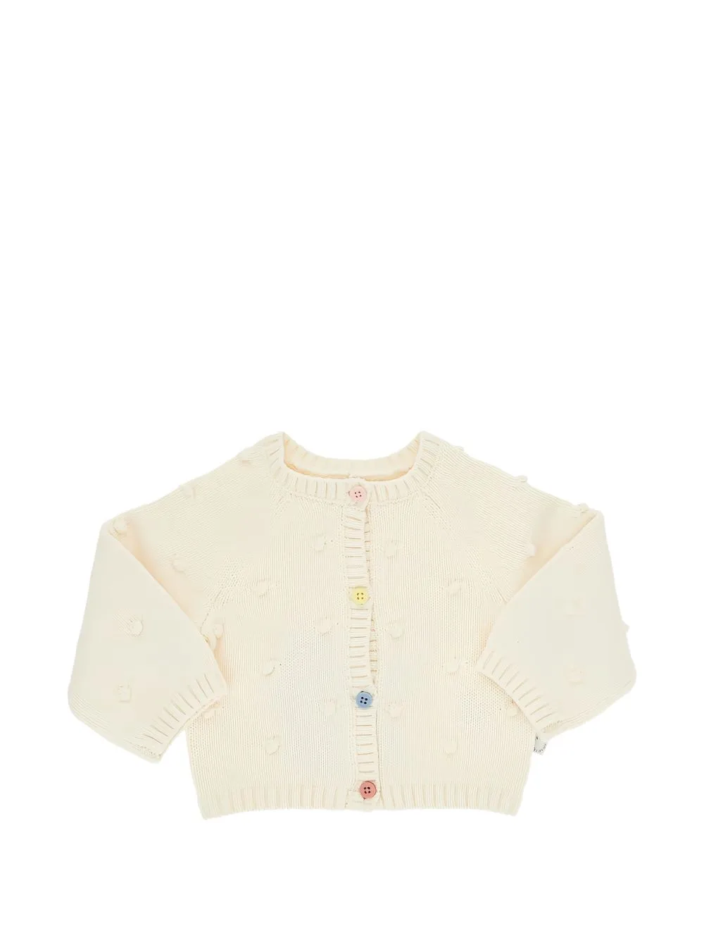Bobble-Knit Button-Up Cardigan by Stella McCartney Kids