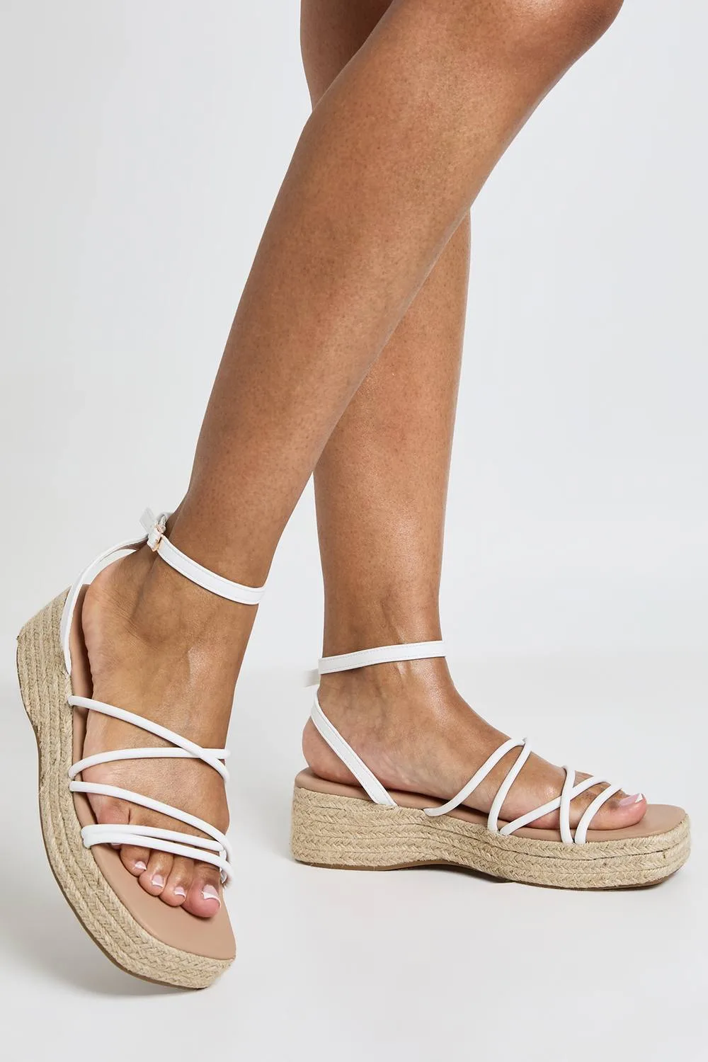 Strappy Flatform Wedges by boohoo