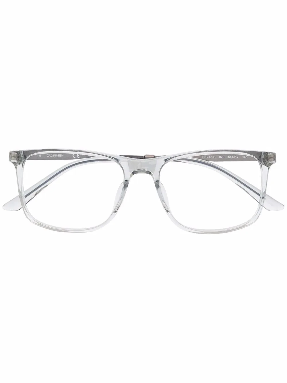 Transparent Square-Frame Glasses by Calvin Klein