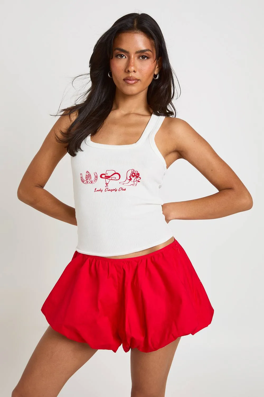 Puffball Cotton Shorts by boohoo