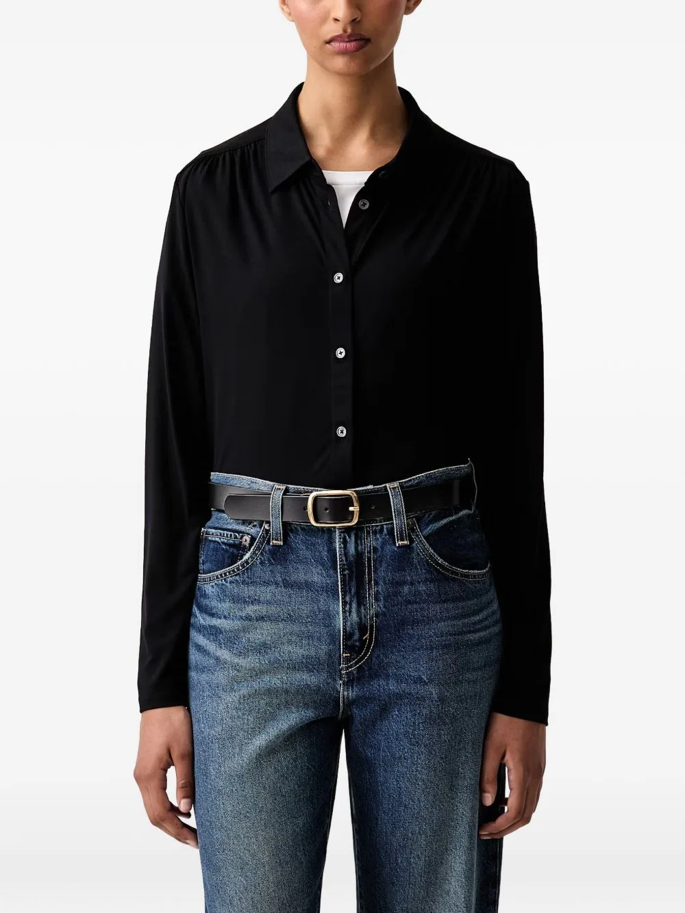 Gathered Long-Sleeve Shirt by Marc O'Polo