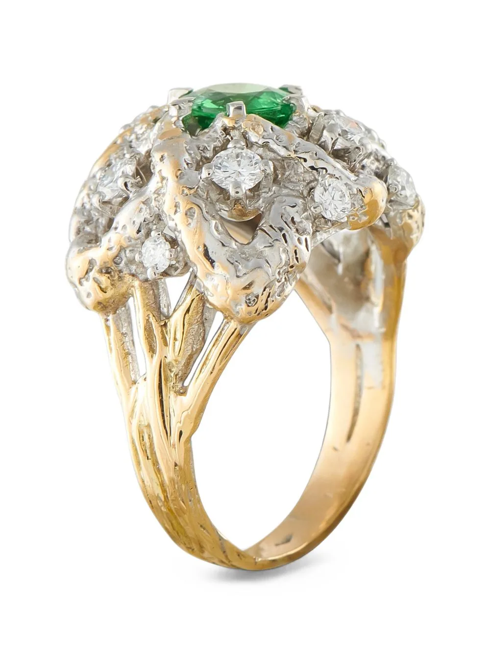 Tsavorite and Diamond Ring by LB Exclusive