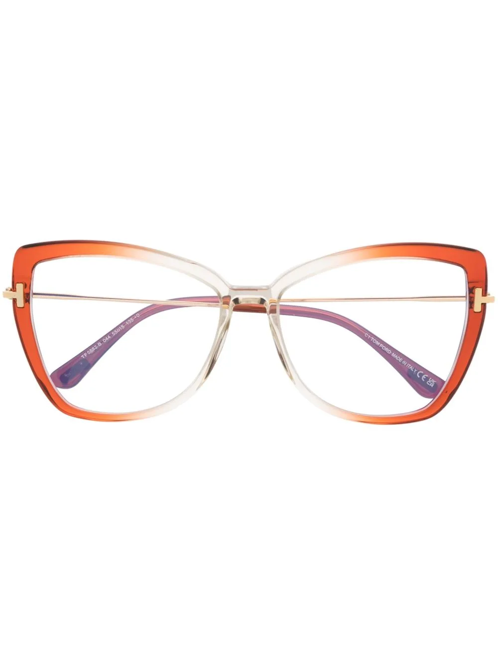 Butterfly Cat Eye-Frame Glasses by TOM FORD Eyewear