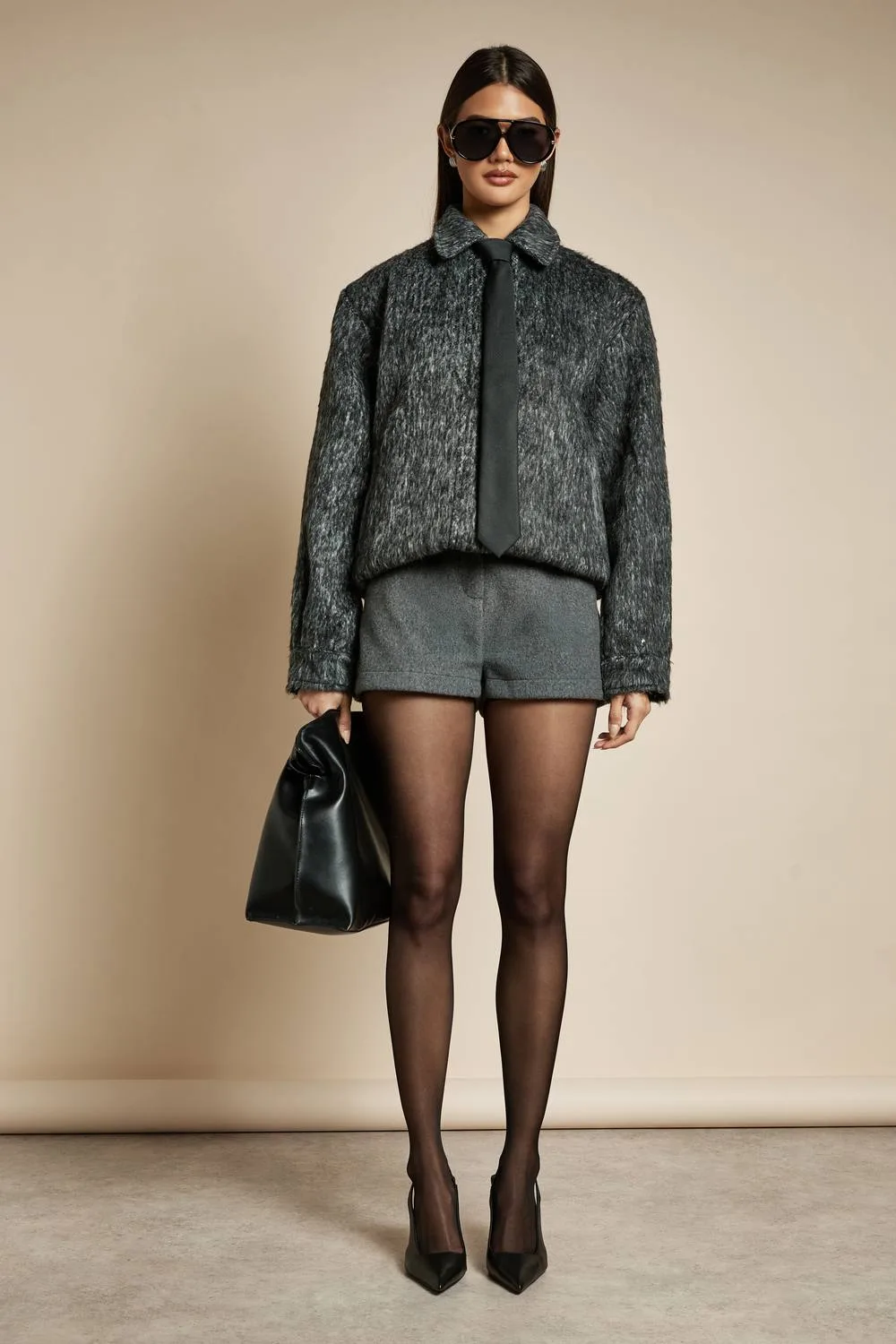 Premium Wool Blend Bomber Jacket by boohoo