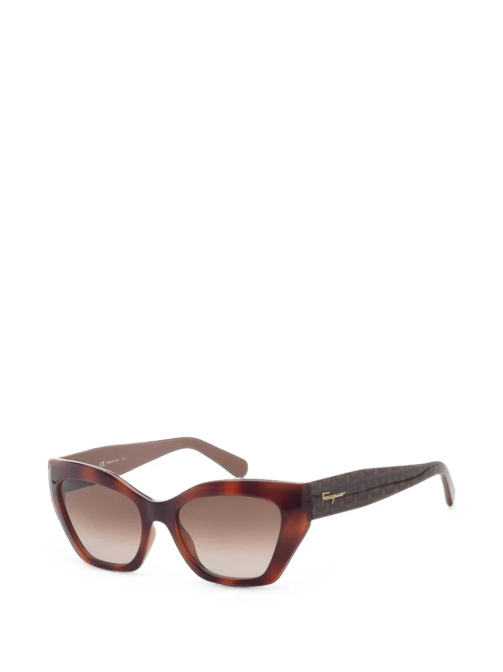 Gancini-Print Cat-Eye Frame Sunglasses by Ferragamo Eyewear