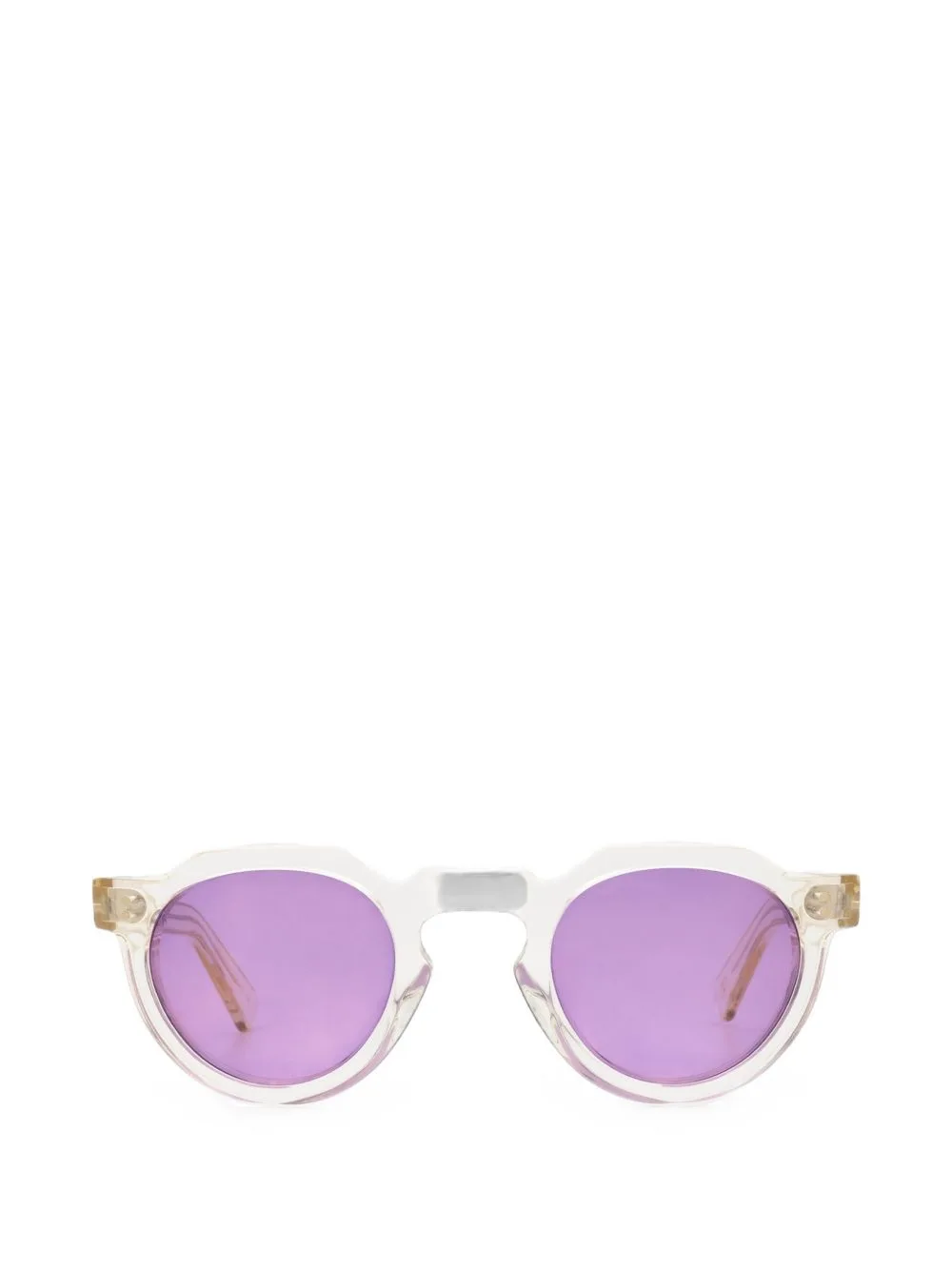 Lesca x Mia Burton Crown Panto Geometric-Frame Sunglasses by Lesca