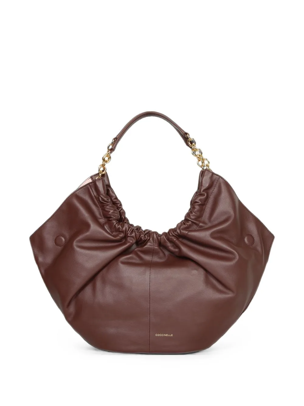 Medium Smash Ruched Chain-Link Tote Bag by Coccinelle
