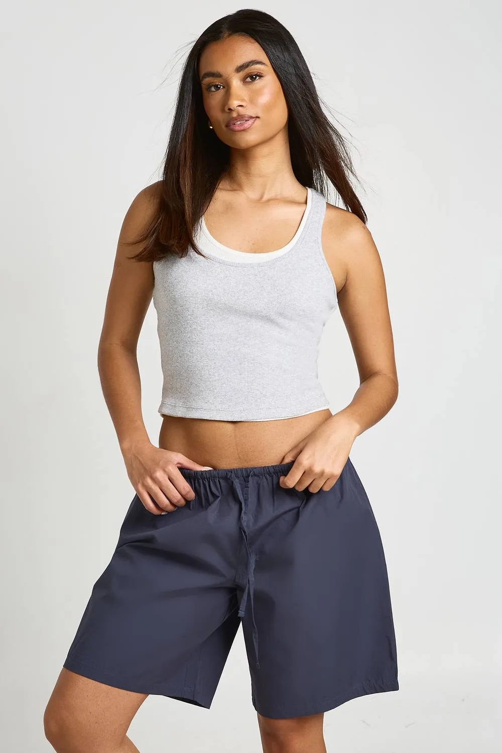 Cotton Poplin Bermuda Short by boohoo