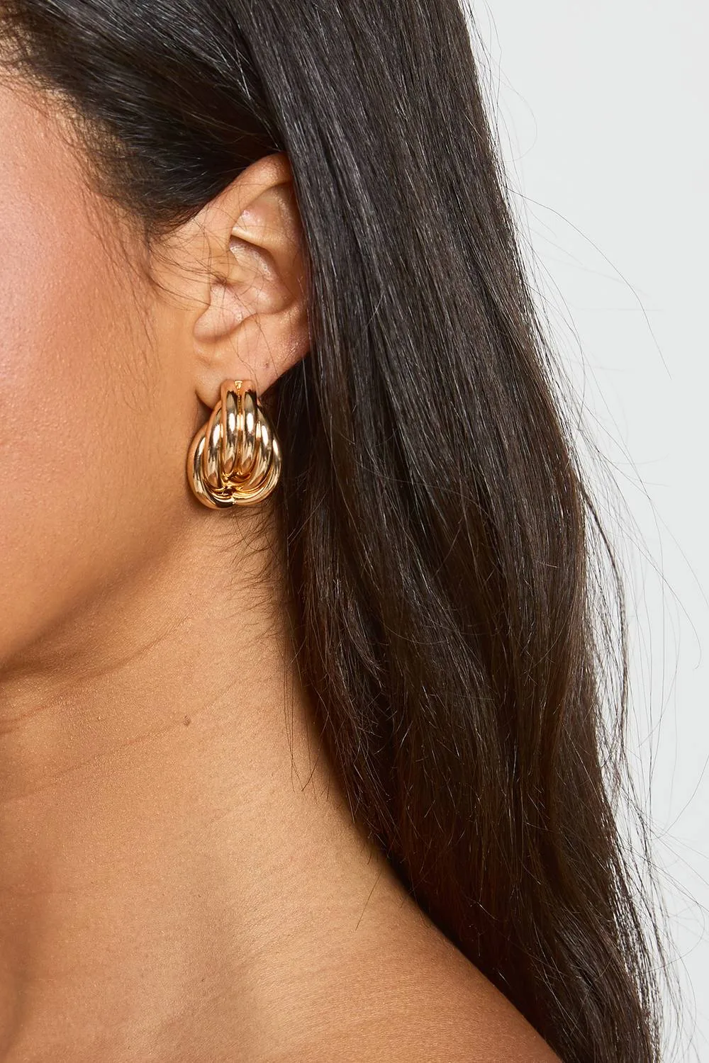 Interwoven Teardrop Earrings - Metal/Woven by boohoo