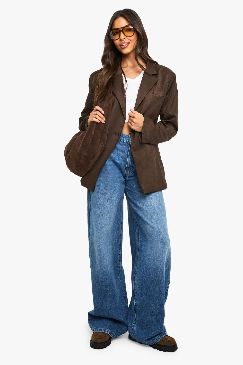 Woven Tailored Cinched Blazer - Polyurethane/Woven by boohoo