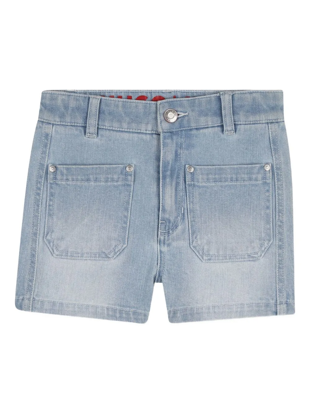 Patch-Pocket Denim Shorts by HUGO KIDS