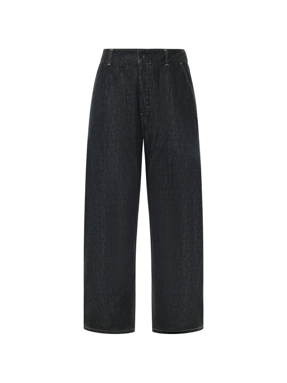 Contrast-Stitch Wide-Leg Jeans by Studio Nicholson