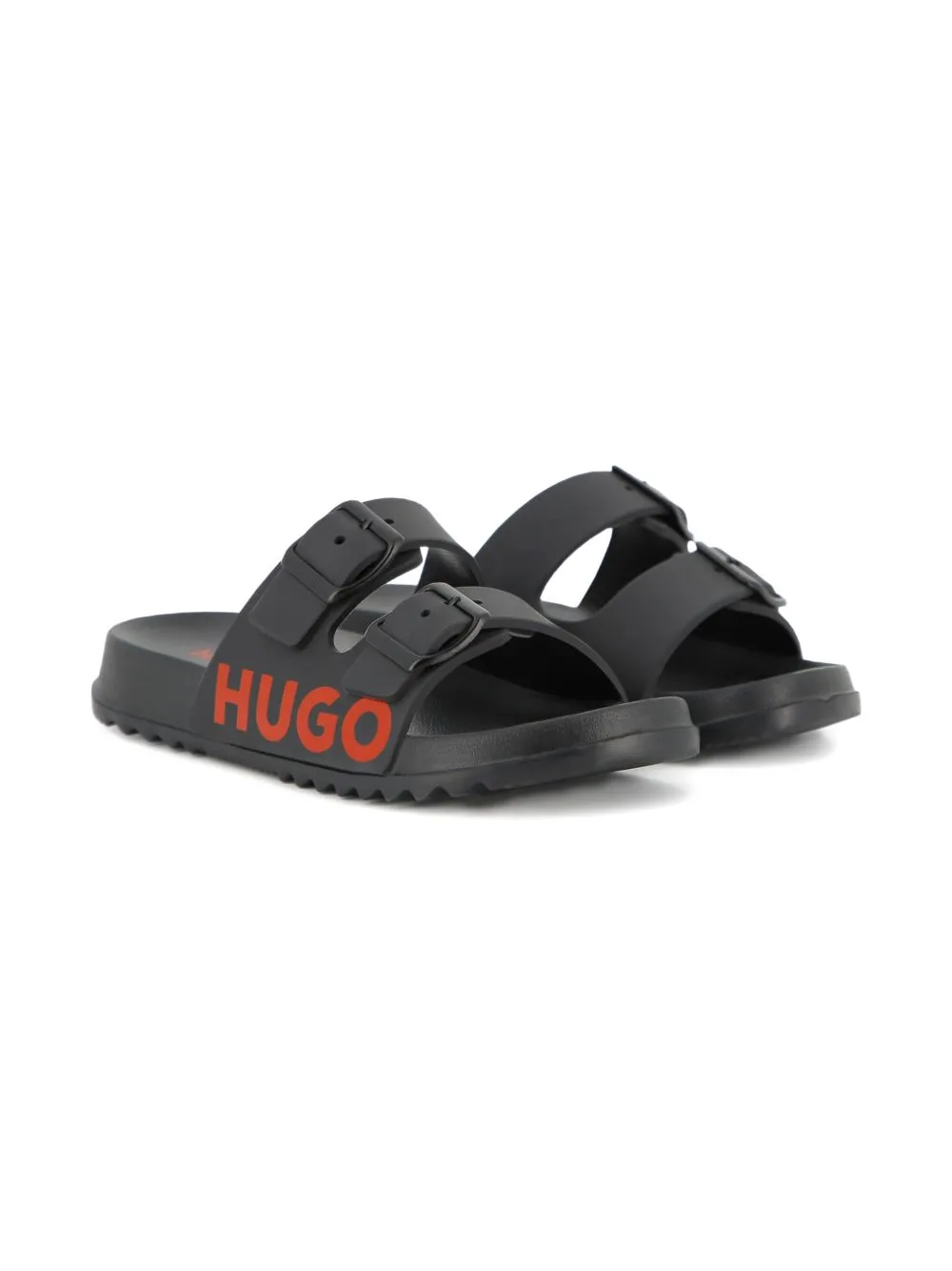 Buckled Flat Slides by HUGO KIDS