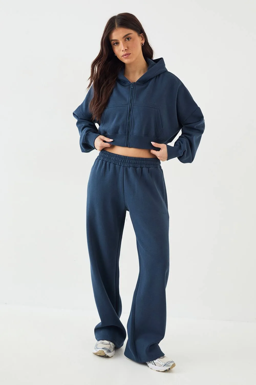 Straight Leg Jogger Pants - Cotton