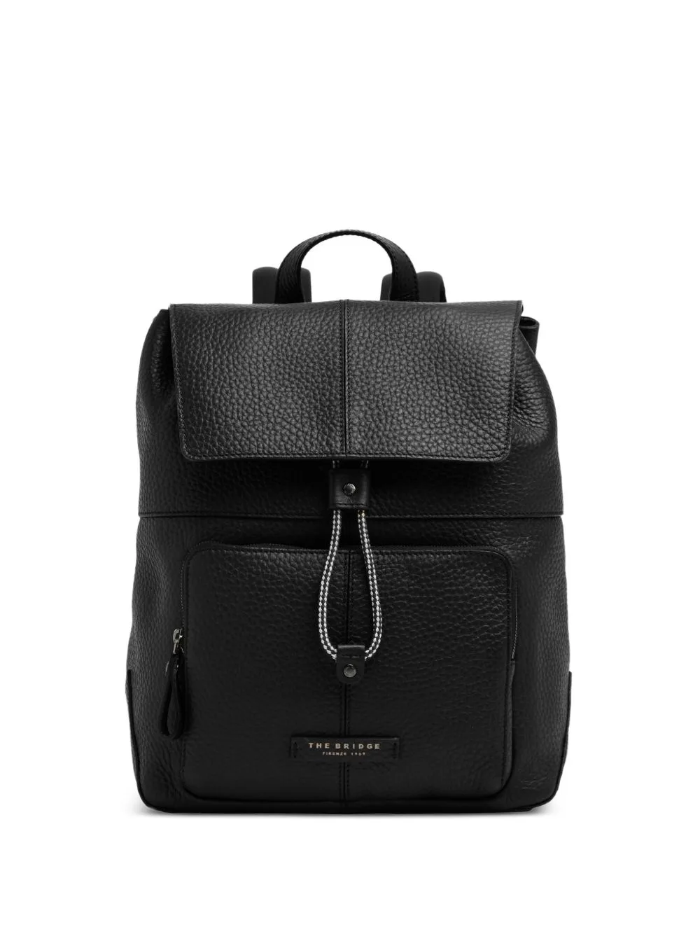 Pebbled Leather Flap Backpack by The Bridge