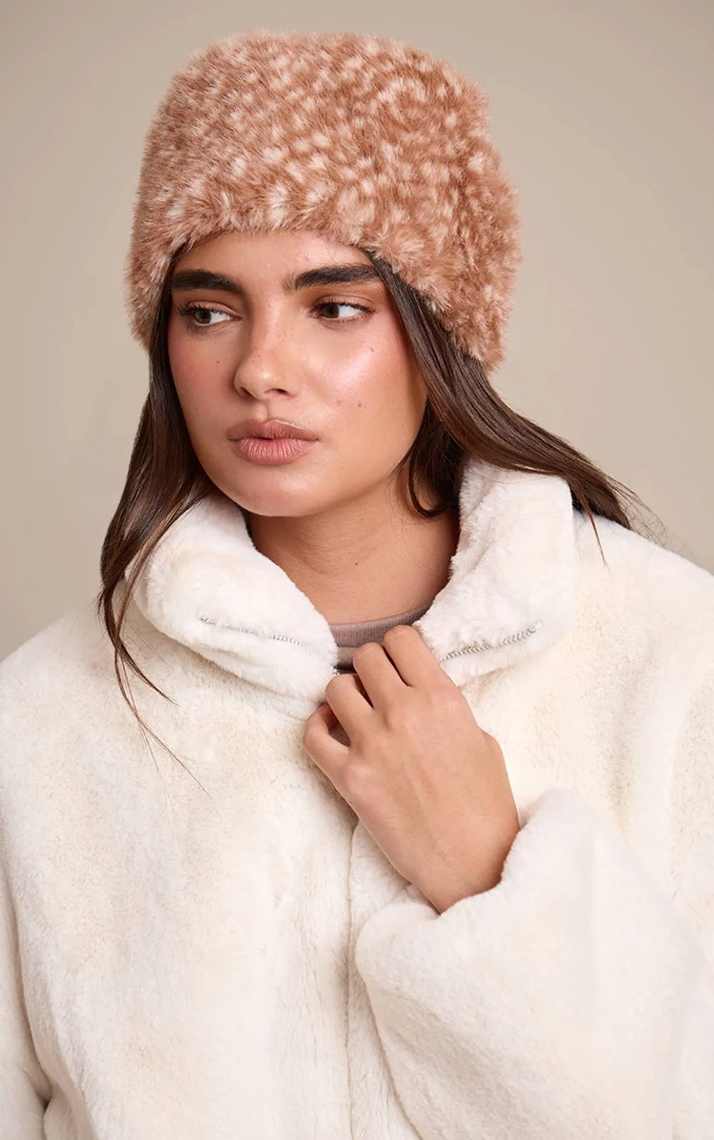 Deer Faux Fur Hat by PrettyLittleThing