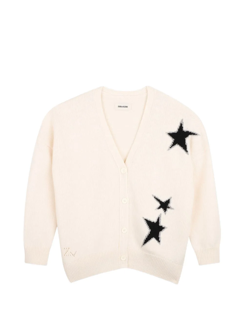 Star-Motif V-Neck Cardigan by Zadig & Voltaire Kids