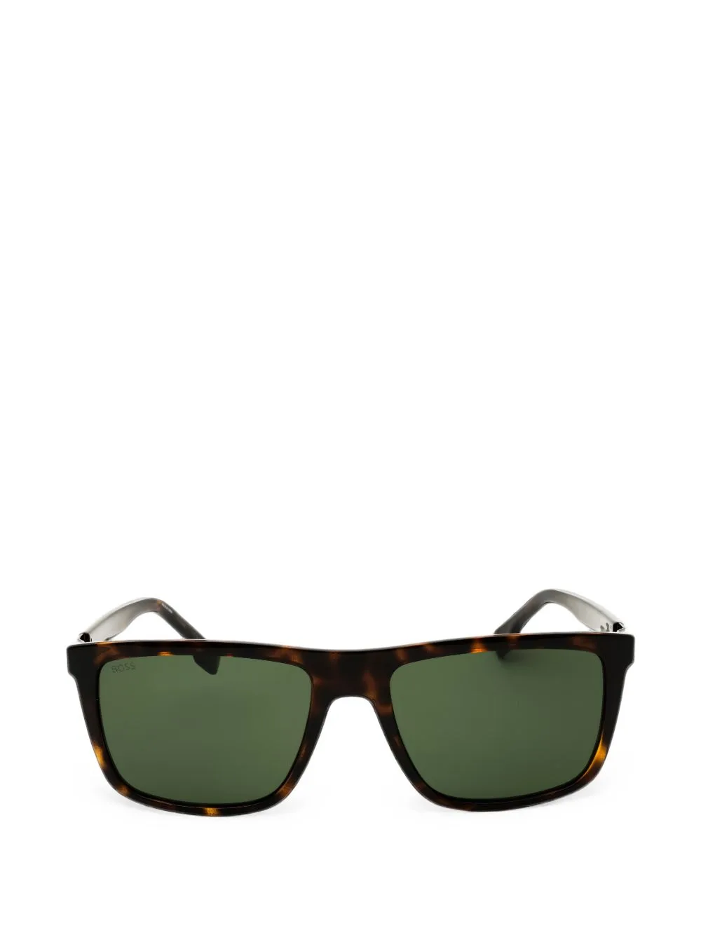 Tortoiseshell-Effect Rectangular-Frame Sunglasses by BOSS