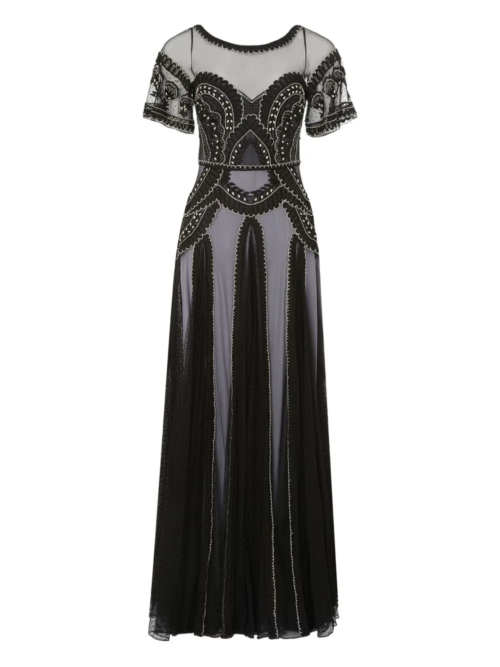 Camile Embroidered Pleated Gown by Temperley London