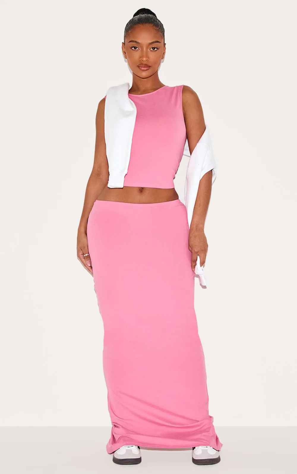 Sculpted Low Rise Maxi Skirt Co-Ord by PrettyLittleThing