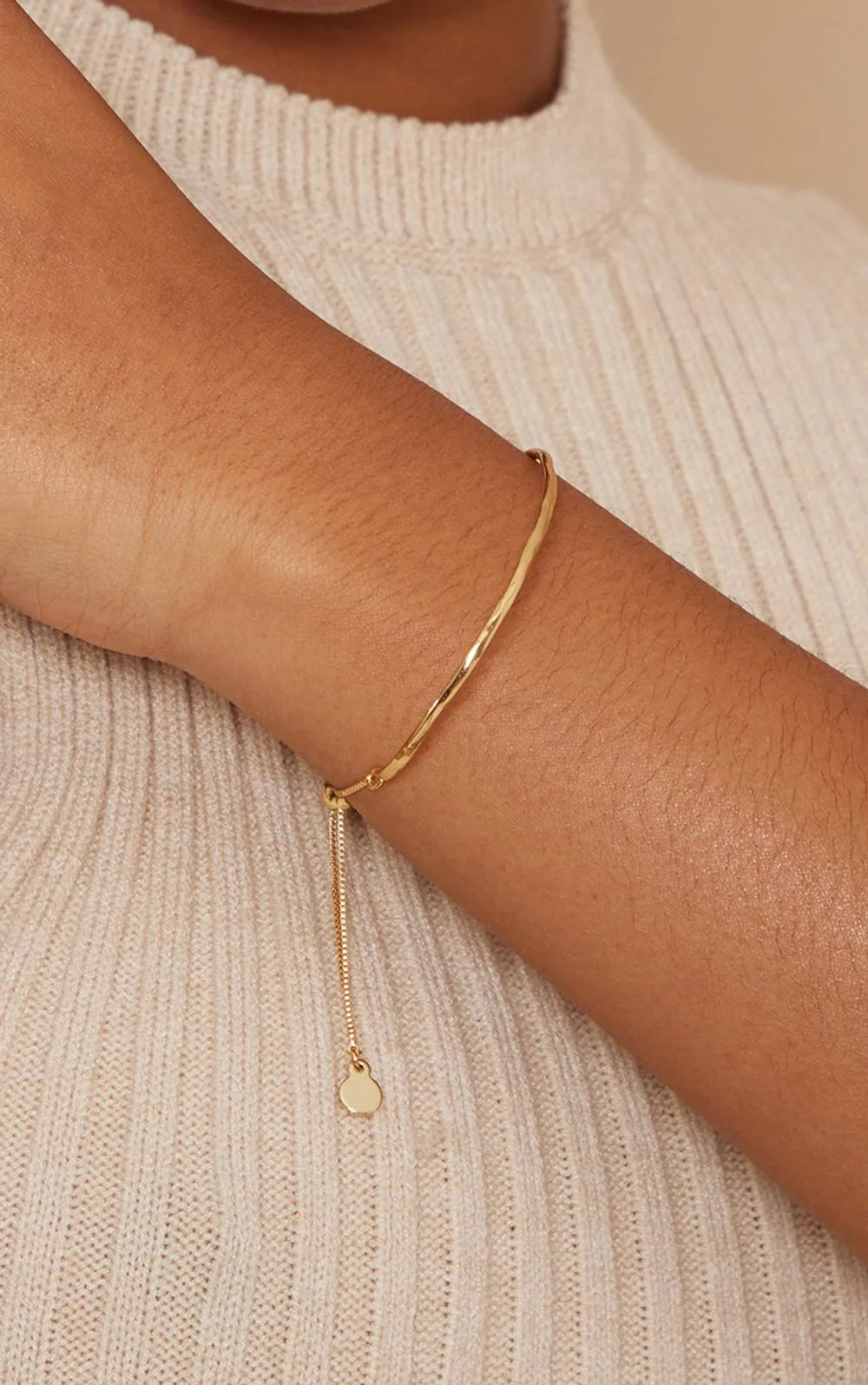 Real Gold Plated Simple Pully Bracelet by PrettyLittleThing