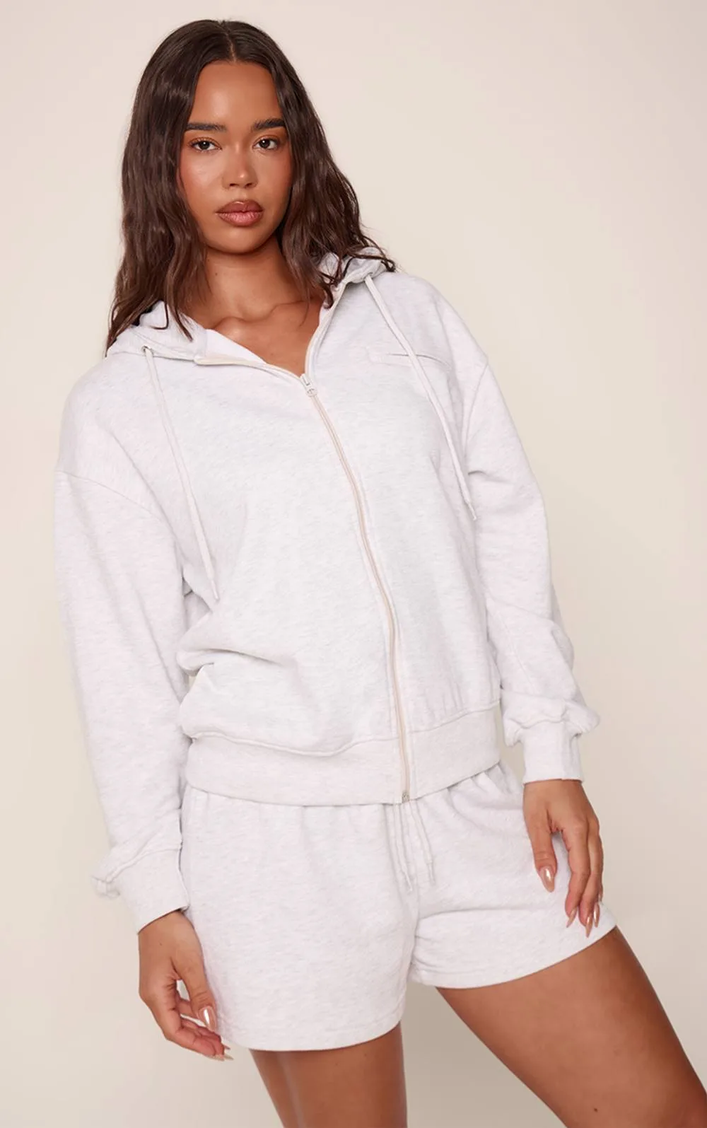 Soft Lightweight Sweat Zip Up Hoodie by PrettyLittleThing