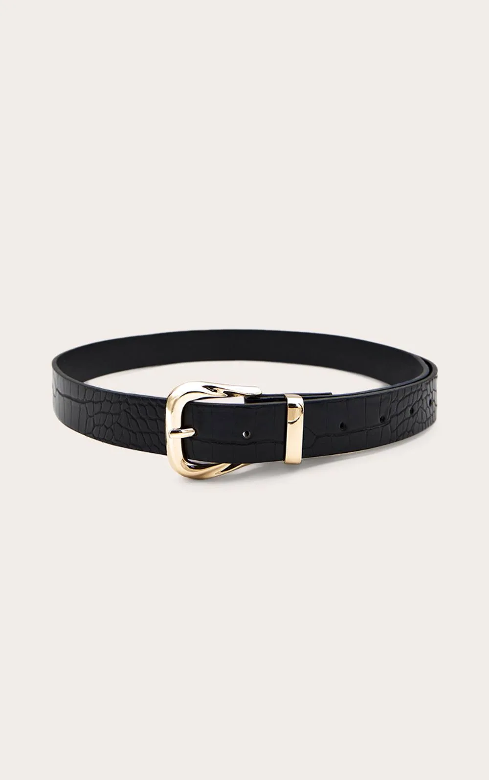 Croc Gold Buckle Waist Belt by PrettyLittleThing